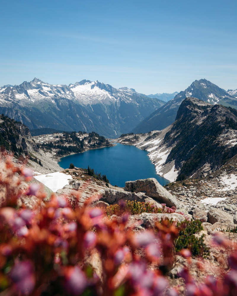 Hidden Lake below Hidden lake lookout in the North Cascades National Park