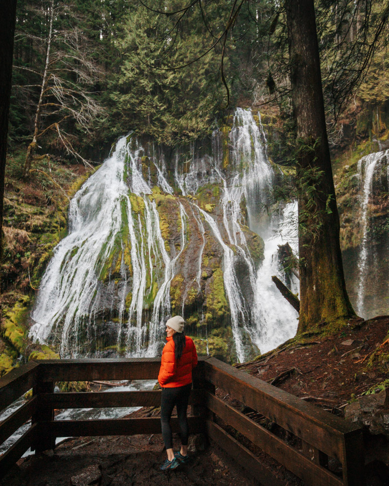 Panther Creek Falls in the Columbia River Gorge on the Washington side